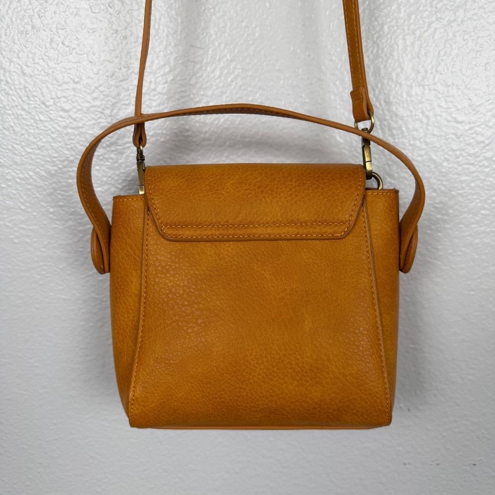 Free People Carrie Circle Mustard Shoulder Bag Bamboo Ring Boho - Picture 5 of 16